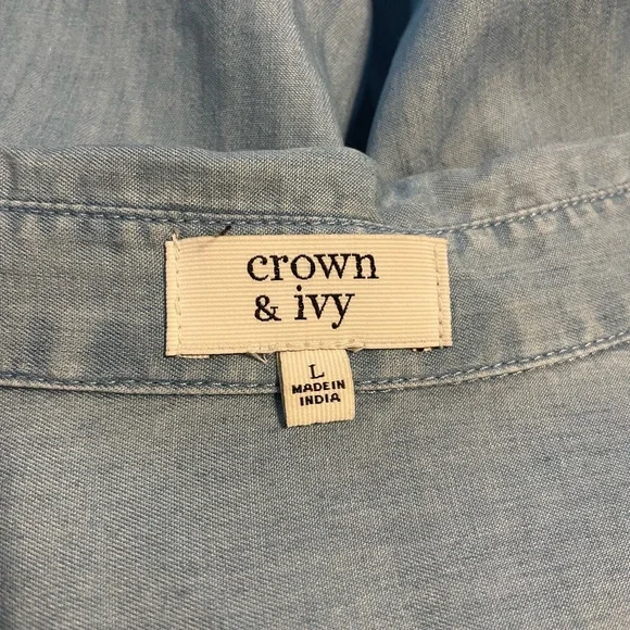 Lightweight Button Down “Denim” Top - Picture 5 of 6